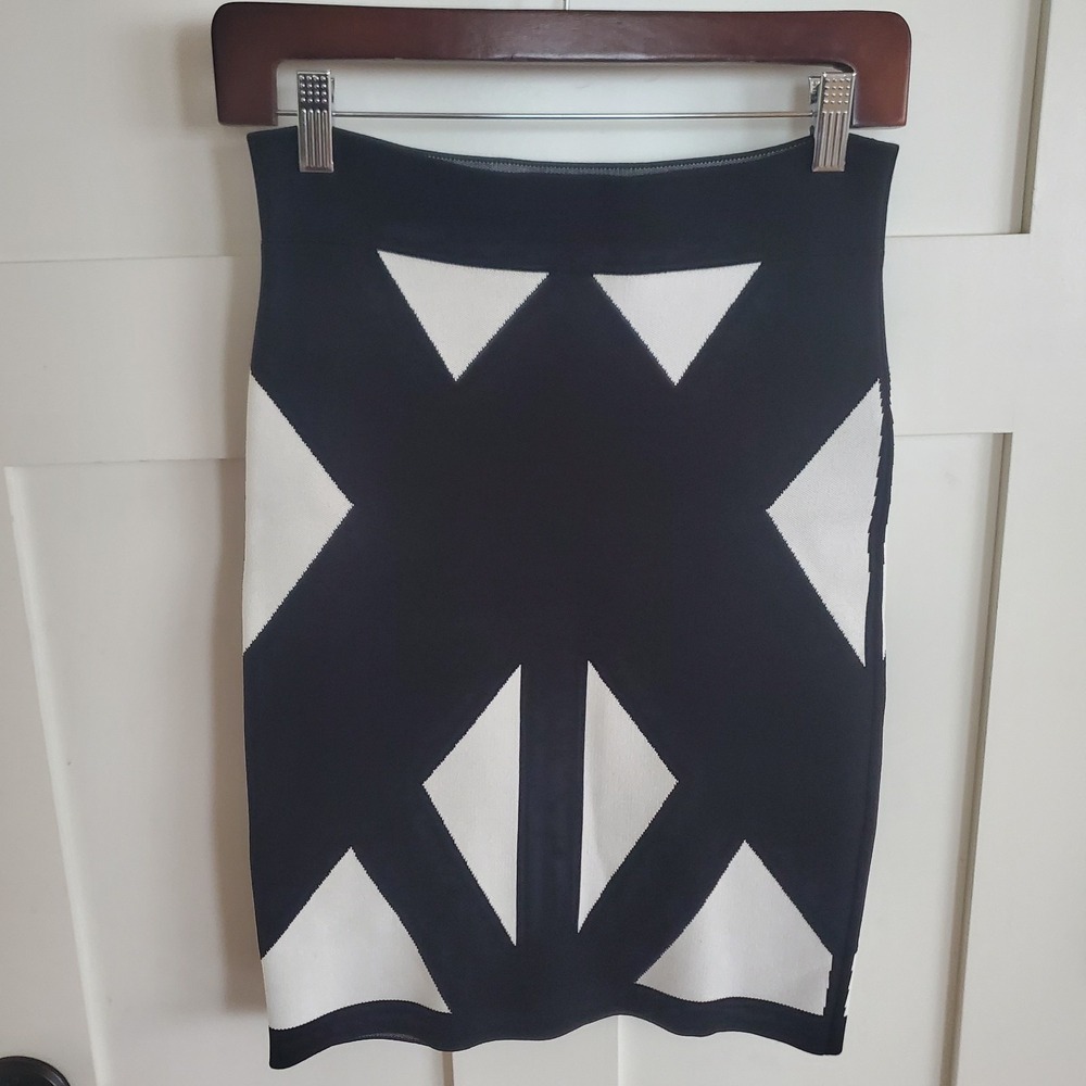 BCBGMaxazria Knit Bandage Pencil Skirt Stretch Bodycon Women S Office Y2K 2000s
